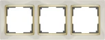 Рамка на 3 поста Snabb (слоновая кость/золото) Werkel W0031932 (a051647)