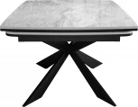 Стол DikLine KM160 мрамор С31 (керамика серая глянец)/опоры черные 00-00068380