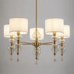 Потолочная люстра на штанге Freya Raise FR5369CL-05BS (220V, круглые)