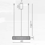 Подвесной светильник Divinare Renata 1135/02 SP-24 (LED, 220V, хрусталь, на тросе, кольцо)