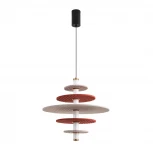 Подвесной светильник светодиодный Lumion Felta 8296/14ALчерный/бежевый/бурый, металл/фетр/акрил LED 14W 3000K 220V (на проводе, круглые)