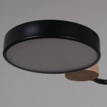 Потолочная люстра на штанге светодиодная Reluce 03326-0.3-05 BK+WOOD