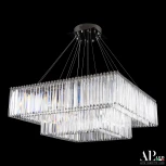 Подвесная люстра светодиодная APL LED Sicilia SH10.86.2D.A.Ni.4000 (220V, хрусталь, на тросе)