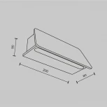 Настенный уличный светильник Maytoni Trupp O429WL-L6GF3K (LED, 220V, IP54)
