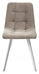 Стул CHILLI-Q SQUARE латте #25, велюр / белый каркас, 4 шт./1 к