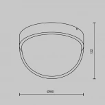 Уличный потолочный светильник Maytoni Mon O438CL-L12GF3K (LED, 220V, IP65)
