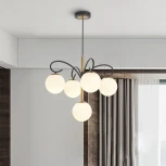 Подвесная люстра Arte Milano Neapol-73808 273808/4+1 BK/GD (220V, на проводе, шар)