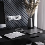 Розетка USB тип A+С (серебряный) W1171806 (a054347)