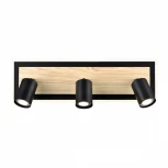 Настенный светильник со спотами Lumion Pine 8025/20WL черный/дерево, металл/МДФ LED GU10 3*10W + LED 20W 220V