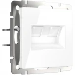 Розетка двойная Ethernet RJ-45 (белый) Werkel W1181101 (a051115)