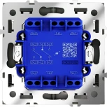 Проходной переключатель двухклавишный с подсветкой (титан) Voltum S70 VLS020406