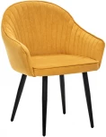 Стул с подлокотниками Вайд, каркас Черный, велюр Горчица 2500000185786 Leset
