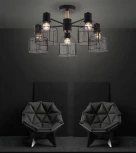 Потолочная люстра на штанге Seven Fires Lauri SF3388/5C-BK-WD