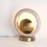 Настольная лампа на штанге Odeon Light Saturn 5443/1T сатинированн.латунь/беж./металл/полирезин 1*G9 LED*6W (220V, выключатель)