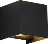 Настенный уличный светильник ST Luce Brik SL9513.401.01 черный/черный LED 1*10W (220V, куб, IP65)