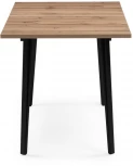 Стол деревянный Денвер Лофт 120 25 мм дуб вотан / матовый черный 506947 Woodville
