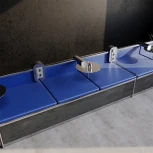 Розетка с заземлением, шторками и USBх2 (сталь) Voltum S70 VLS040405