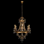 Подвесная люстра со стеклянными подвесками в форме подсвечника Loft It Foil 10430/6 (220V, на цепи, подсвечник, свеча)