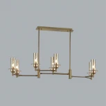 Потолочная люстра на штанге Lumion Madonna 6554/8C бронза/коньячный/металл/стекло E14 8*40W 220V