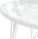 Столик журнальный SHT-CT27 белый муар/белый мрамор от фабрики Mebelik