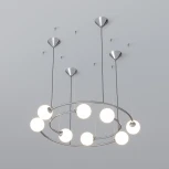 Умная подвесная люстра Bogate's Brook 360/8 хром (220V, на тросе, шарики, солнечная система)