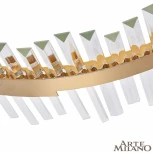 Подвесная люстра Arte Milano Venezia 312011/D1000 BS (регулировка яркости, LED, 220V, хрусталь, пульт управления, на тросе, круглые)