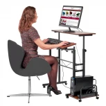 Стол многофункциональный Shuttle 80х58х80-130см, светлое дерево, белый