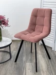 Стул CHILLI-Q SQUARE розовый #15, велюр / черный каркас, 4 шт./1 к