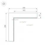 Угол SL-LINIA32-FANTOM внутренний (Металл) 030095 Arlight