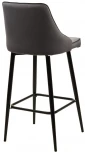 Барный стул ПАРКЕР H-14 Серый, велюр / черный каркас, поворот.360 град., M-City 688M05128