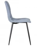 Стул обеденный DOBRIN CHILLY ROMBO (Серо-голубой Simple 26, основание черное) 006 ROMBO, цвет сиденья серо-голубой основания черный
