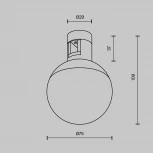 Трековый светильник магнитный 24V 5W Maytoni Luna TR149-1-5W3K-B (LED, шар)