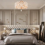 Потолочная люстра хрустальная на штанге Arte Milano Sorrento-7019 377019/6/50/470 GD (220V)