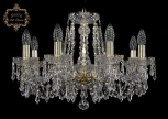 Подвесная люстра Art Classic 11.23 11.23.8.200.Gd.Dr (220V, хрусталь, на цепи, подсвечник, свеча)