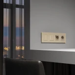 Рамка на 4 поста (шампань, стекло soft-touch) Werkel W0043111 (a064579)