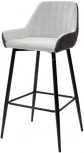 Барный стул M-City PUNCH светло-серый меланж FC-01/ экокожа антрацит RU-08