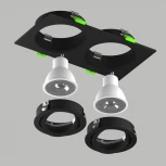 Светильник встраиваемый MR16/GU10 max 2x12Вт Lightstar Singo Base 011626