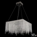 Подвесная люстра светодиодная APL LED Sicilia SH04.52.B.Ni.4000 (220V, хрусталь, на тросе)