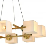 Подвесной светильник Escada Spacium 2137/8S 8x40Вт E27, металл/стекло, медь, белый матовый плафон (220V, на тросе)