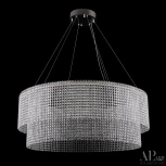 Подвесная люстра светодиодная APL LED Sicilia SH02.93.C.Ni.4000 (220V, хрусталь, на тросе)