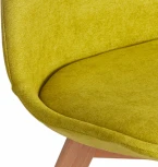 Обеденный стул Tetchair TULIP (Дерево,Пластик,Ткань/Светло-зеленый)