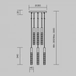 Подвесной светильник Maytoni Selemo MOD328PL-L18CH3K