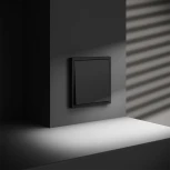 Выключатель одноклавишный (черный матовый) Voltum S70 VLS010108