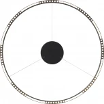 Подвесной светильник ST Luce SL6238 SL6238.443.01 черный/черный LED 1*43W 4000K (220V, на тросе)