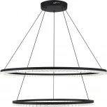 Подвесной светильник ярусный ST Luce SL1018 SL1018.403.02 черный/прозрачный LED 2*96W 4000K кольцо (220V, на тросе, кольцо)