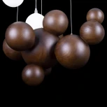 Подвесной светильник Loft It Ginger 10161 Dark wood (LED, 220V, на тросе, шарики, молекулы)