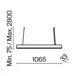 Подвесной линейный светильник Points 4000K 1x40Вт 25° LED Maytoni Technical P050PL-L40W4K (220V, на тросе)