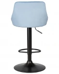 Стул барный DOBRIN LOGAN BLACK (пудрово-голубой велюр (MJ9-74))