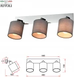 Спот Perlita 7058-703 3 x E14 40 Вт поворотный с выключателем (220V)