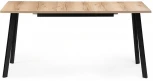 Стол раскладной Woodville Колон Лофт 120 25 мм черный матовый / дуб делано светлый 489607
